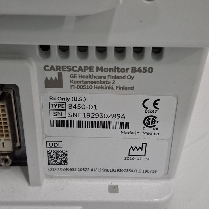 GE Healthcare GE Healthcare Carescape B450 Post Anesthesia Care Patient Monitor Patient Monitors reLink Medical