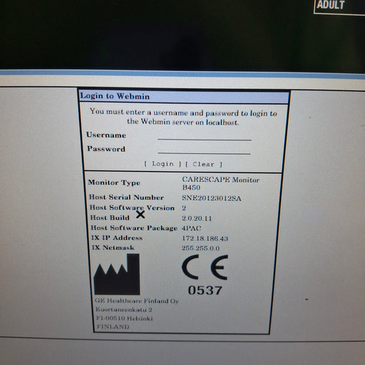 GE Healthcare GE Healthcare Carescape B450 Post Anesthesia Care Patient Monitor Patient Monitors reLink Medical