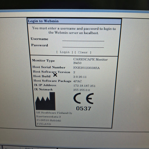 GE Healthcare GE Healthcare Carescape B450 Post Anesthesia Care Patient Monitor Patient Monitors reLink Medical