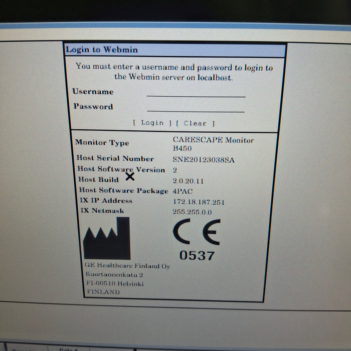 GE Healthcare GE Healthcare Carescape B450 Post Anesthesia Care Patient Monitor Patient Monitors reLink Medical