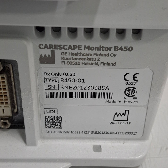 GE Healthcare GE Healthcare Carescape B450 Post Anesthesia Care Patient Monitor Patient Monitors reLink Medical