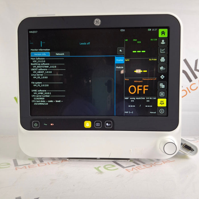GE Healthcare B125 Patient Monitor
