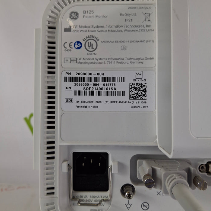 GE Healthcare B125 Patient Monitor