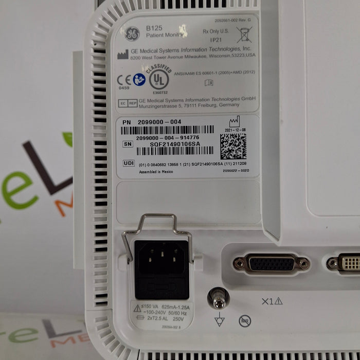 GE Healthcare GE Healthcare B125 Patient Monitor Patient Monitors reLink Medical