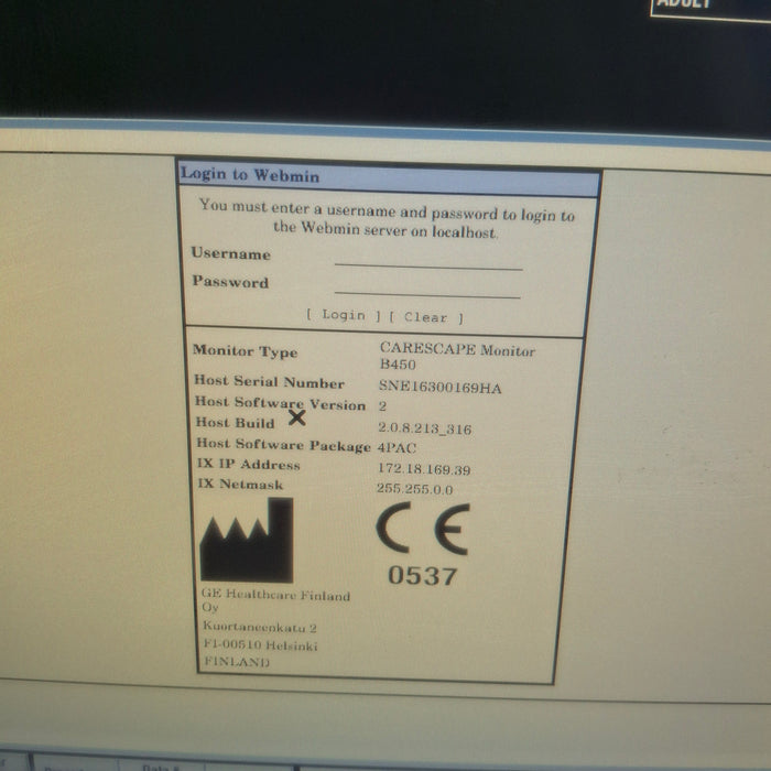 GE Healthcare GE Healthcare Carescape B450 Post Anesthesia Care Patient Monitor Patient Monitors reLink Medical