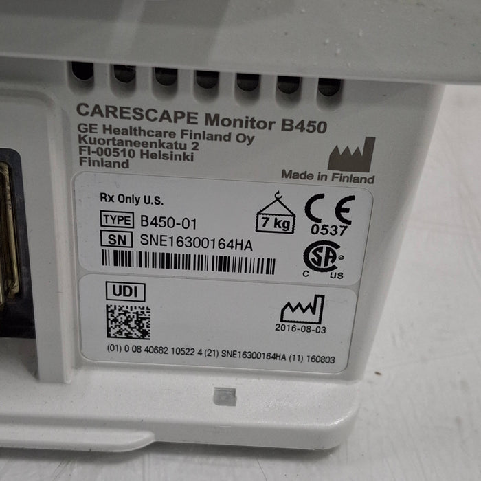 GE Healthcare Carescape B450 Post Anesthesia Care Patient Monitor