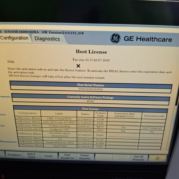 GE Healthcare GE Healthcare Carescape B450 Post Anesthesia Care Patient Monitor Patient Monitors reLink Medical