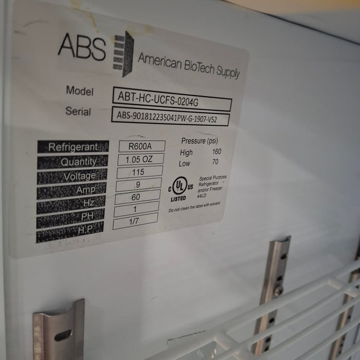 American BioTech Supply ABT-HC-UCFS-0204G Glass Door Refrigerator