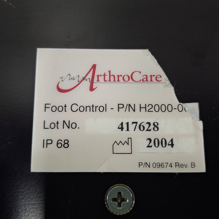 ArthroCare Corporation H2000-06 Foot Control