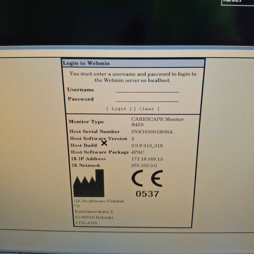 GE Healthcare GE Healthcare Carescape B450 Post Anesthesia Care Patient Monitor Patient Monitors reLink Medical