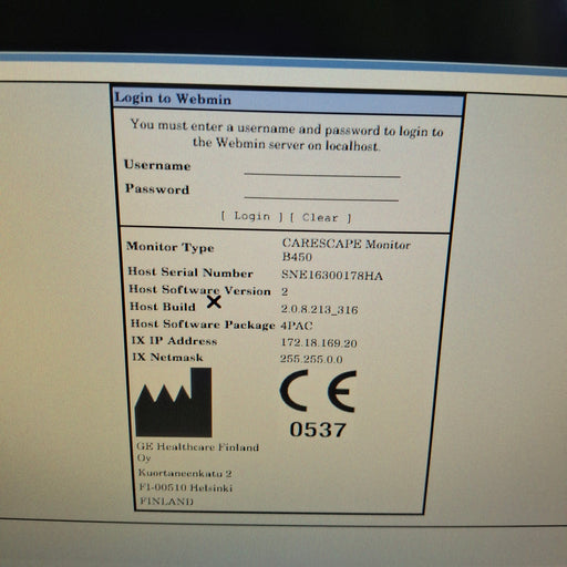 GE Healthcare GE Healthcare Carescape B450 Post Anesthesia Care Patient Monitor Patient Monitors reLink Medical