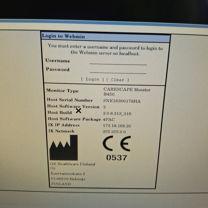 GE Healthcare GE Healthcare Carescape B450 Post Anesthesia Care Patient Monitor Patient Monitors reLink Medical