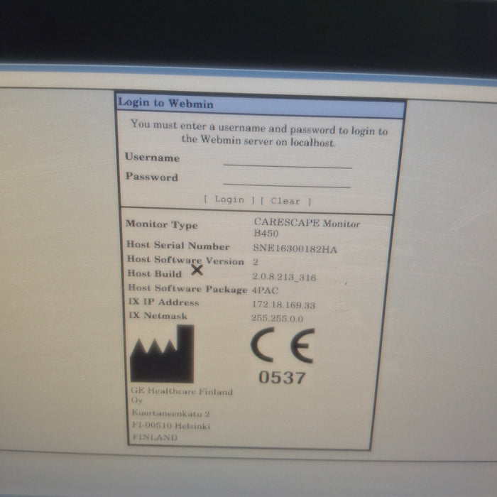 GE Healthcare GE Healthcare Carescape B450 Post Anesthesia Care Patient Monitor Patient Monitors reLink Medical