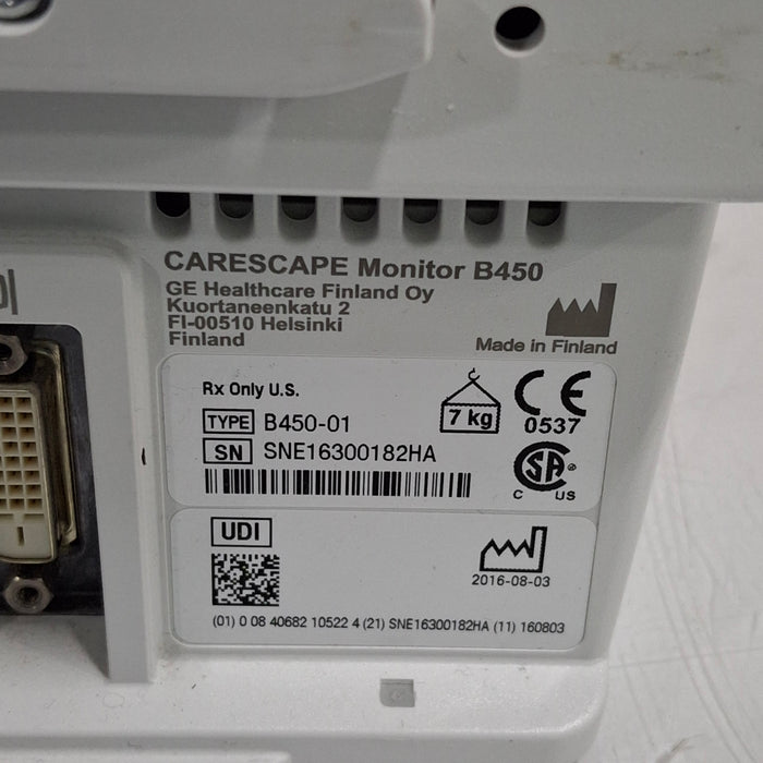 GE Healthcare GE Healthcare Carescape B450 Post Anesthesia Care Patient Monitor Patient Monitors reLink Medical