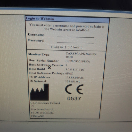 GE Healthcare GE Healthcare Carescape B450 Post Anesthesia Care Patient Monitor Patient Monitors reLink Medical