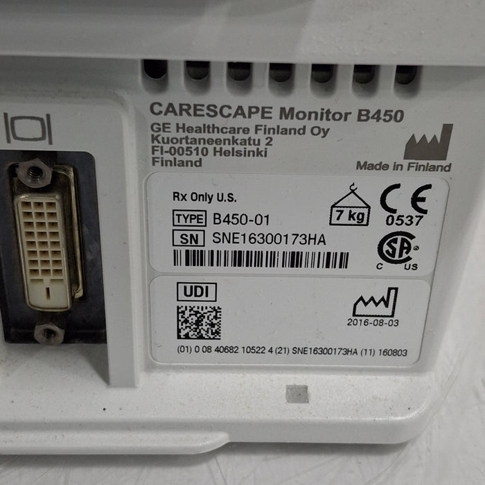 GE Healthcare GE Healthcare Carescape B450 Post Anesthesia Care Patient Monitor Patient Monitors reLink Medical