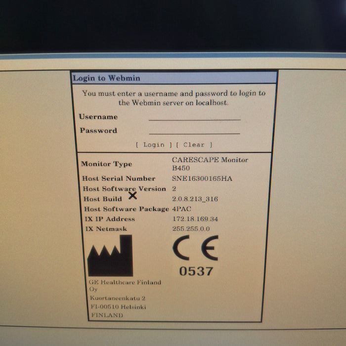 GE Healthcare GE Healthcare Carescape B450 Post Anesthesia Care Patient Monitor Patient Monitors reLink Medical