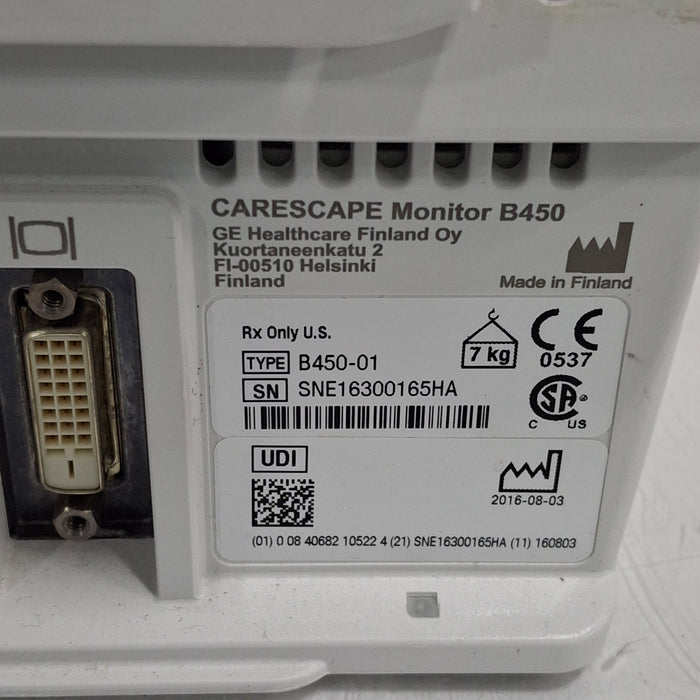 GE Healthcare GE Healthcare Carescape B450 Post Anesthesia Care Patient Monitor Patient Monitors reLink Medical