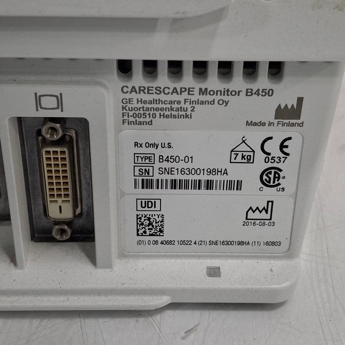 GE Healthcare GE Healthcare Carescape B450 Patient Monitor Patient Monitors reLink Medical