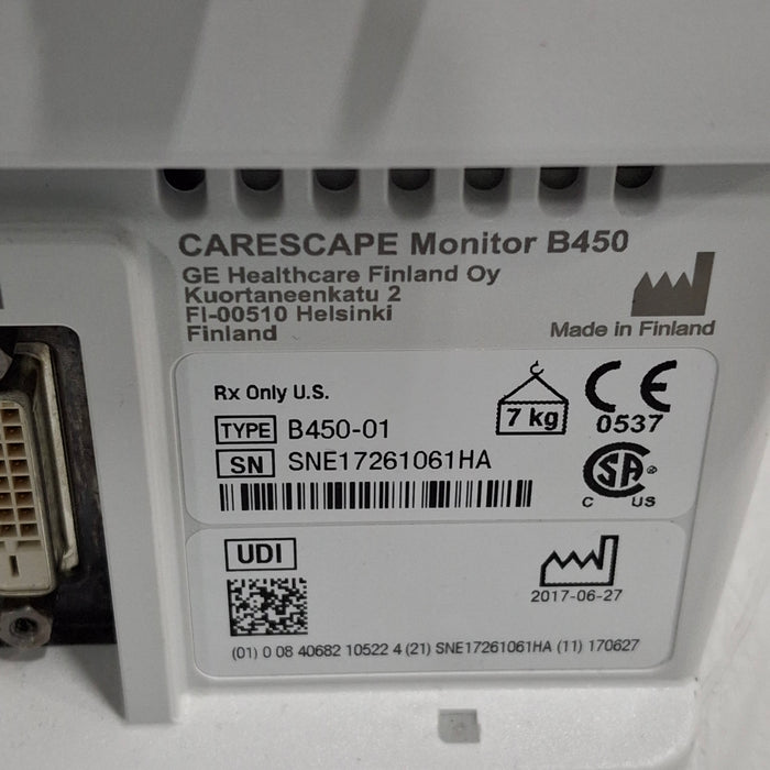 GE Healthcare GE Healthcare Carescape B450 Neonatal Care Patient Monitor Patient Monitors reLink Medical