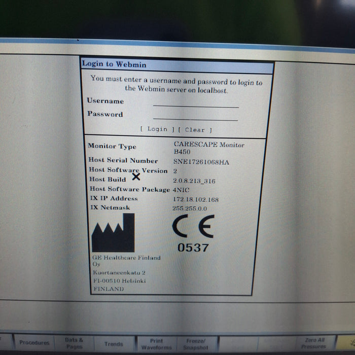 GE Healthcare GE Healthcare Carescape B450 Neonatal Care Patient Monitor Patient Monitors reLink Medical