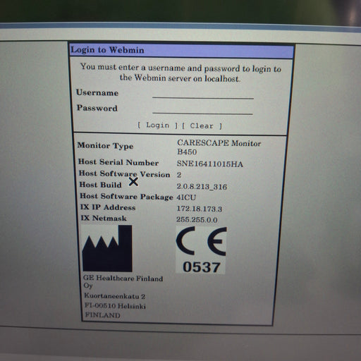 GE Healthcare GE Healthcare Carescape B450 Critical Care Patient Monitor Patient Monitors reLink Medical