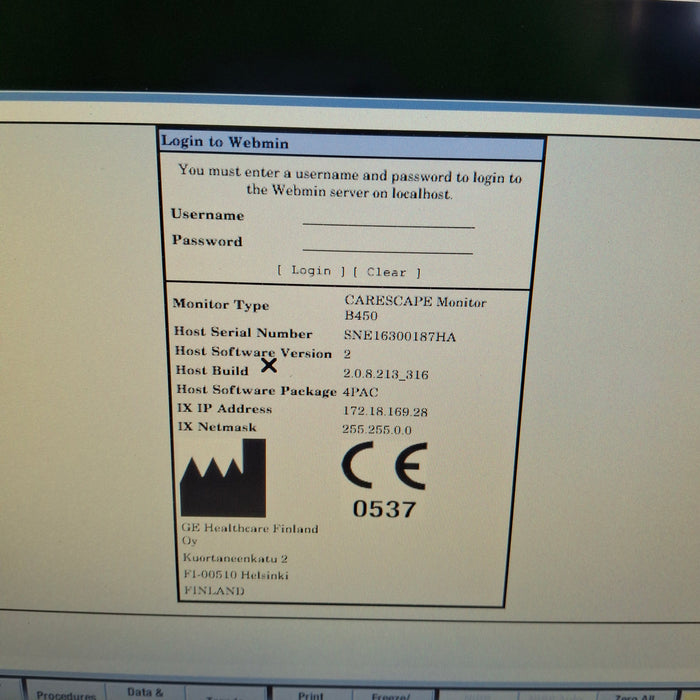 GE Healthcare GE Healthcare Carescape B450 Post Anesthesia Care Patient Monitor Patient Monitors reLink Medical