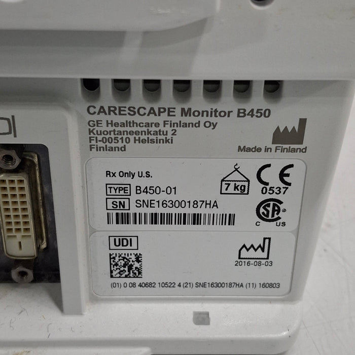 GE Healthcare GE Healthcare Carescape B450 Post Anesthesia Care Patient Monitor Patient Monitors reLink Medical