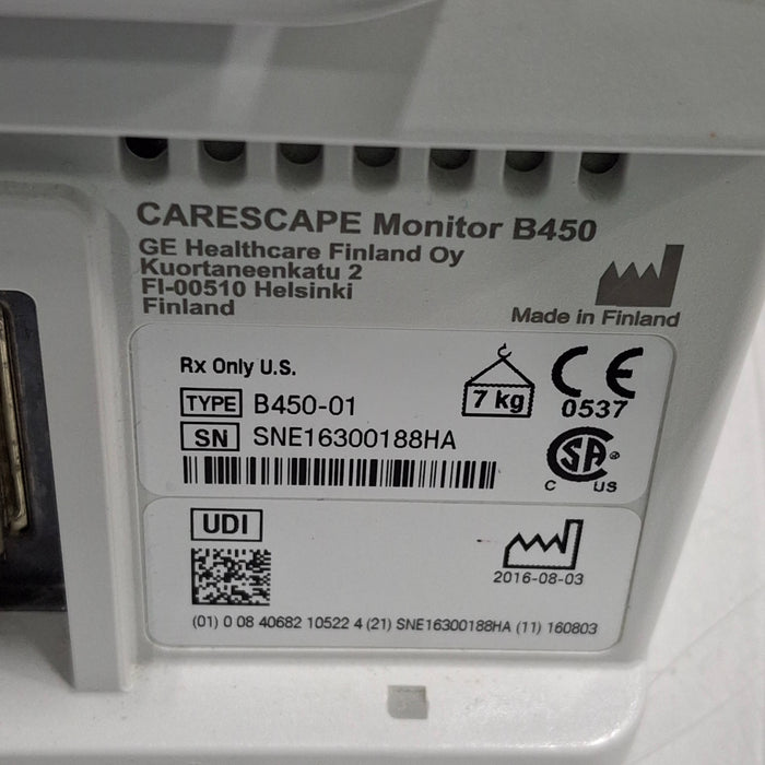 GE Healthcare GE Healthcare Carescape B450 Post Anesthesia Care Patient Monitor Patient Monitors reLink Medical