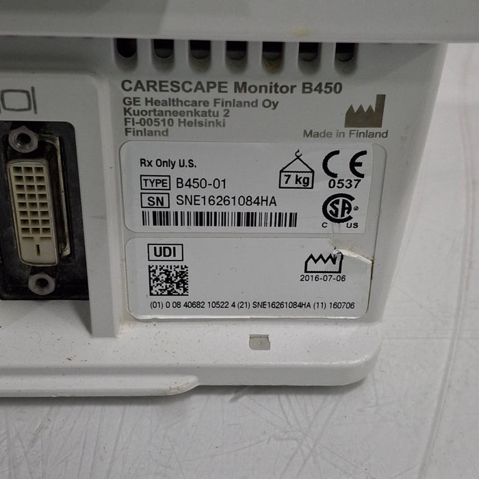 GE Healthcare GE Healthcare Carescape B450 Critical Care Patient Monitor Patient Monitors reLink Medical