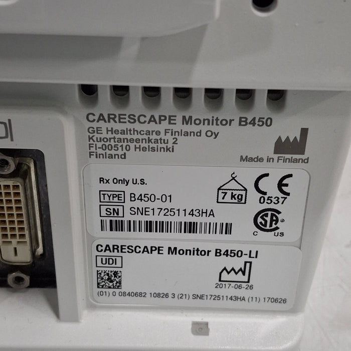 GE Healthcare GE Healthcare Carescape B450 Neonatal Care Patient Monitor Patient Monitors reLink Medical