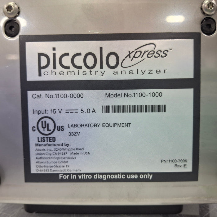 Abaxis Piccolo Xpress Chemistry Analyzer