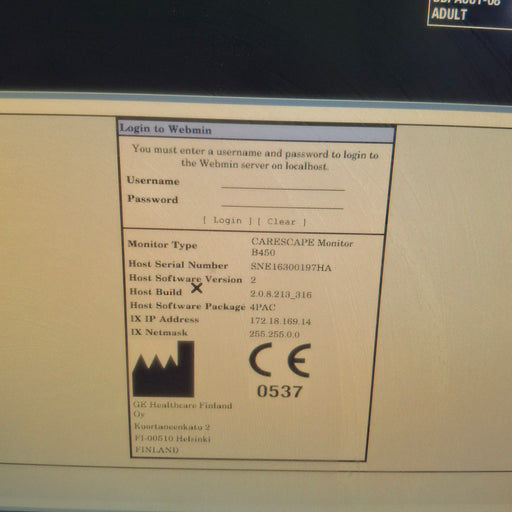 GE Healthcare GE Healthcare Carescape B450 Post Anesthesia Care Patient Monitor Patient Monitors reLink Medical