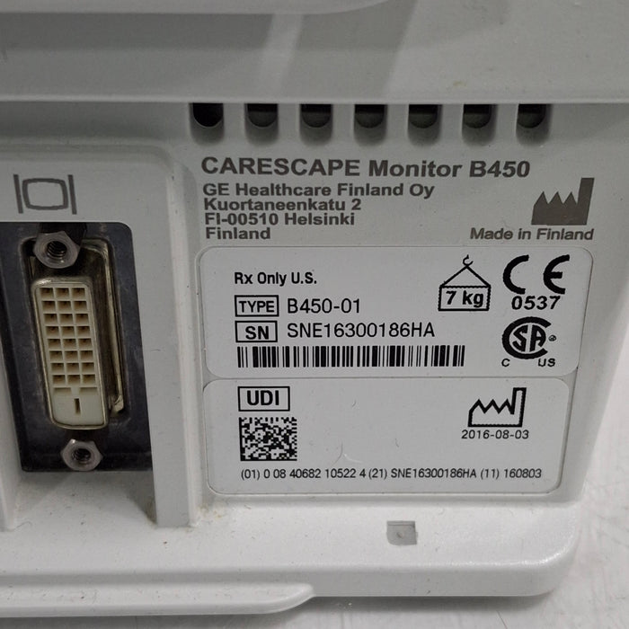 GE Healthcare GE Healthcare Carescape B450 Post Anesthesia Care Patient Monitor Patient Monitors reLink Medical