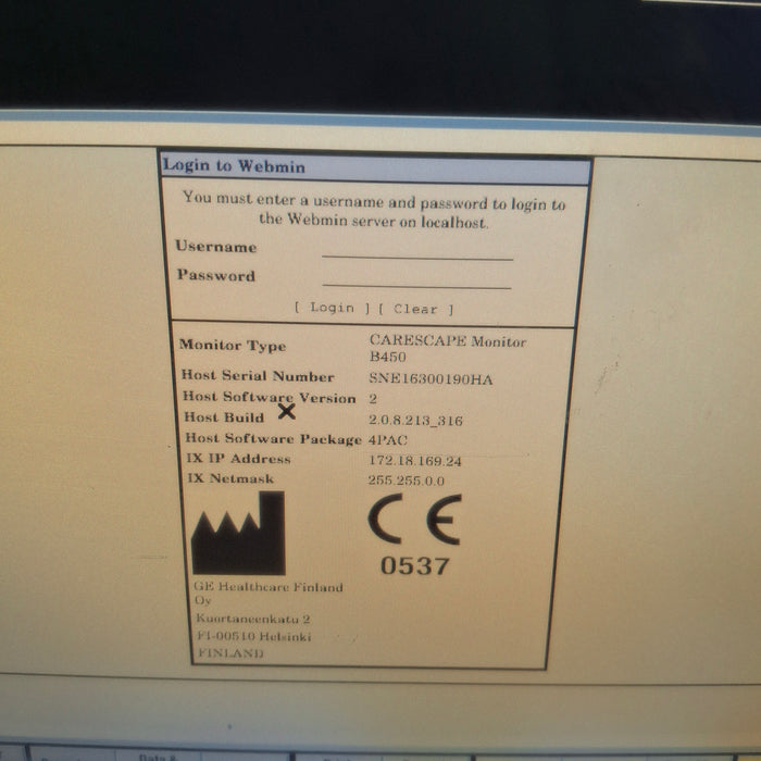 GE Healthcare GE Healthcare Carescape B450 Post Anesthesia Care Patient Monitor Patient Monitors reLink Medical