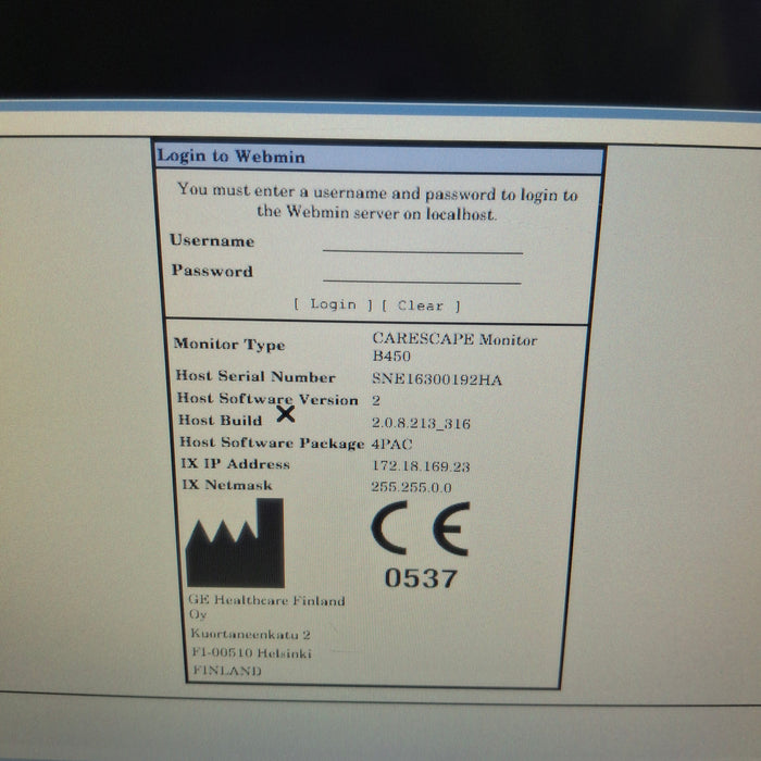 GE Healthcare GE Healthcare Carescape B450 Post Anesthesia Care Patient Monitor Patient Monitors reLink Medical