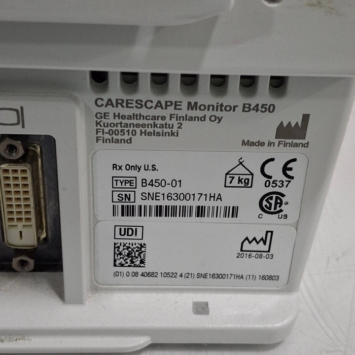 GE Healthcare GE Healthcare Carescape B450 Post Anesthesia Care Patient Monitor Patient Monitors reLink Medical