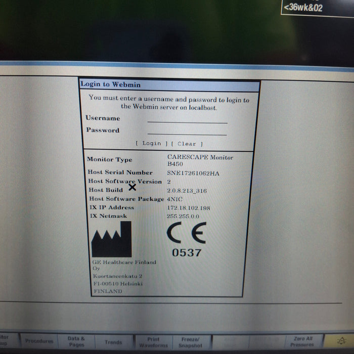 GE Healthcare GE Healthcare Carescape B450 Neonatal Care Patient Monitor Patient Monitors reLink Medical