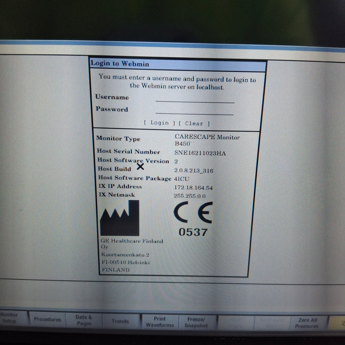 GE Healthcare GE Healthcare Carescape B450 Critical Care Patient Monitor Patient Monitors reLink Medical