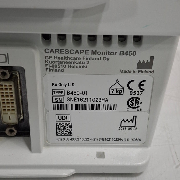 GE Healthcare GE Healthcare Carescape B450 Critical Care Patient Monitor Patient Monitors reLink Medical