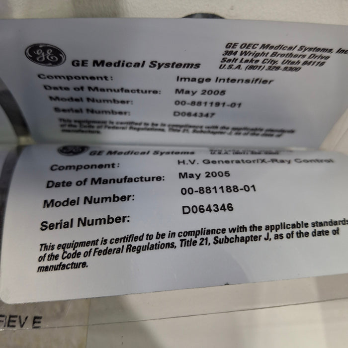 OEC Medical Systems 9800 Plus C-Arm