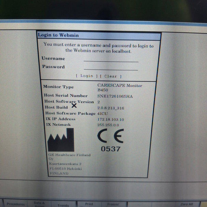 GE Healthcare GE Healthcare Carescape B450 Critical Care Patient Monitor Patient Monitors reLink Medical