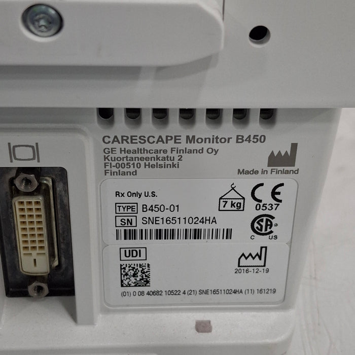 GE Healthcare GE Healthcare Carescape B450 Critical Care Patient Monitor Patient Monitors reLink Medical