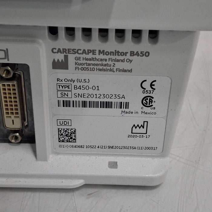 GE Healthcare GE Healthcare Carescape B450 Post Anesthesia Care Patient Monitor Patient Monitors reLink Medical