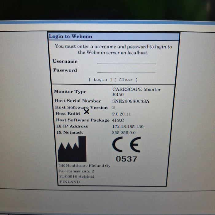 GE Healthcare GE Healthcare Carescape B450 Post Anesthesia Care Patient Monitor Patient Monitors reLink Medical