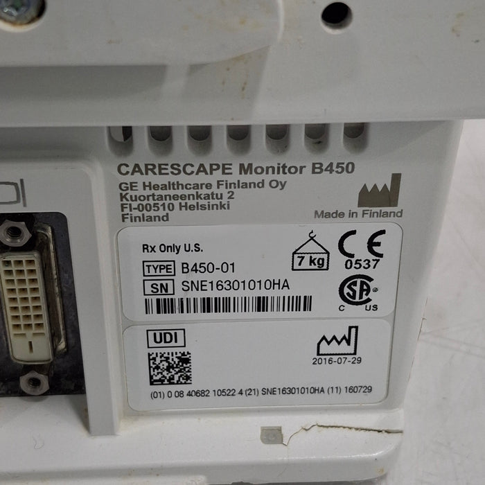 GE Healthcare GE Healthcare Carescape B450 Critical Care Patient Monitor Patient Monitors reLink Medical