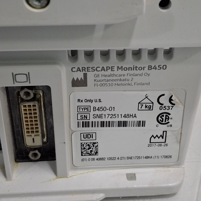 GE Healthcare GE Healthcare Carescape B450 Critical Care Patient Monitor Patient Monitors reLink Medical