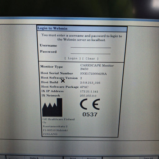 GE Healthcare GE Healthcare Carescape B450 Post Anesthesia Care Patient Monitor Patient Monitors reLink Medical