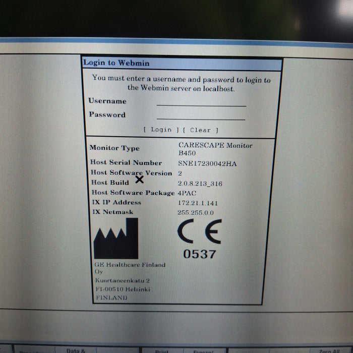 GE Healthcare GE Healthcare Carescape B450 Post Anesthesia Care Patient Monitor Patient Monitors reLink Medical