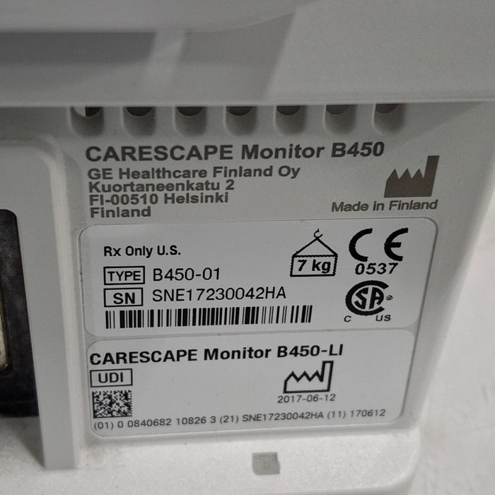 GE Healthcare GE Healthcare Carescape B450 Post Anesthesia Care Patient Monitor Patient Monitors reLink Medical